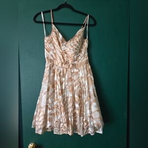 Ardene Tan and White Mini Dress Xs
